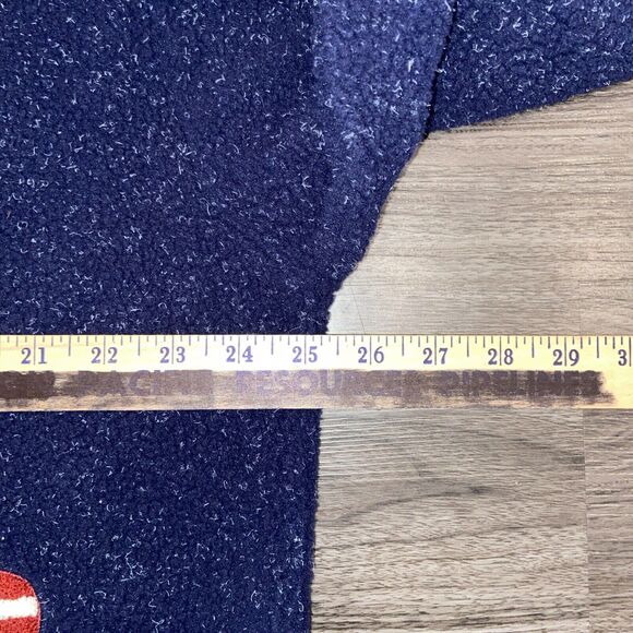 Christopher & Banks Button Up Sweater Navy Blue Patriotic Flag Star Women's XL - Picture 8 of 11